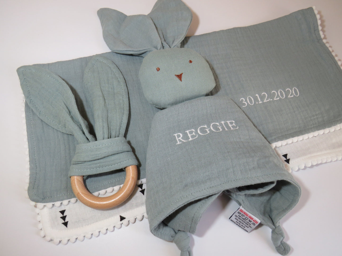 Personalised Comforter, Comfort Blanket & Teether