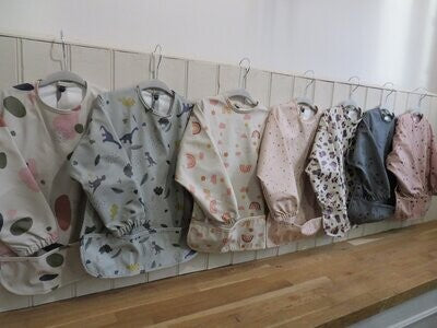 Patterned Waterproof Long Sleeved Bib