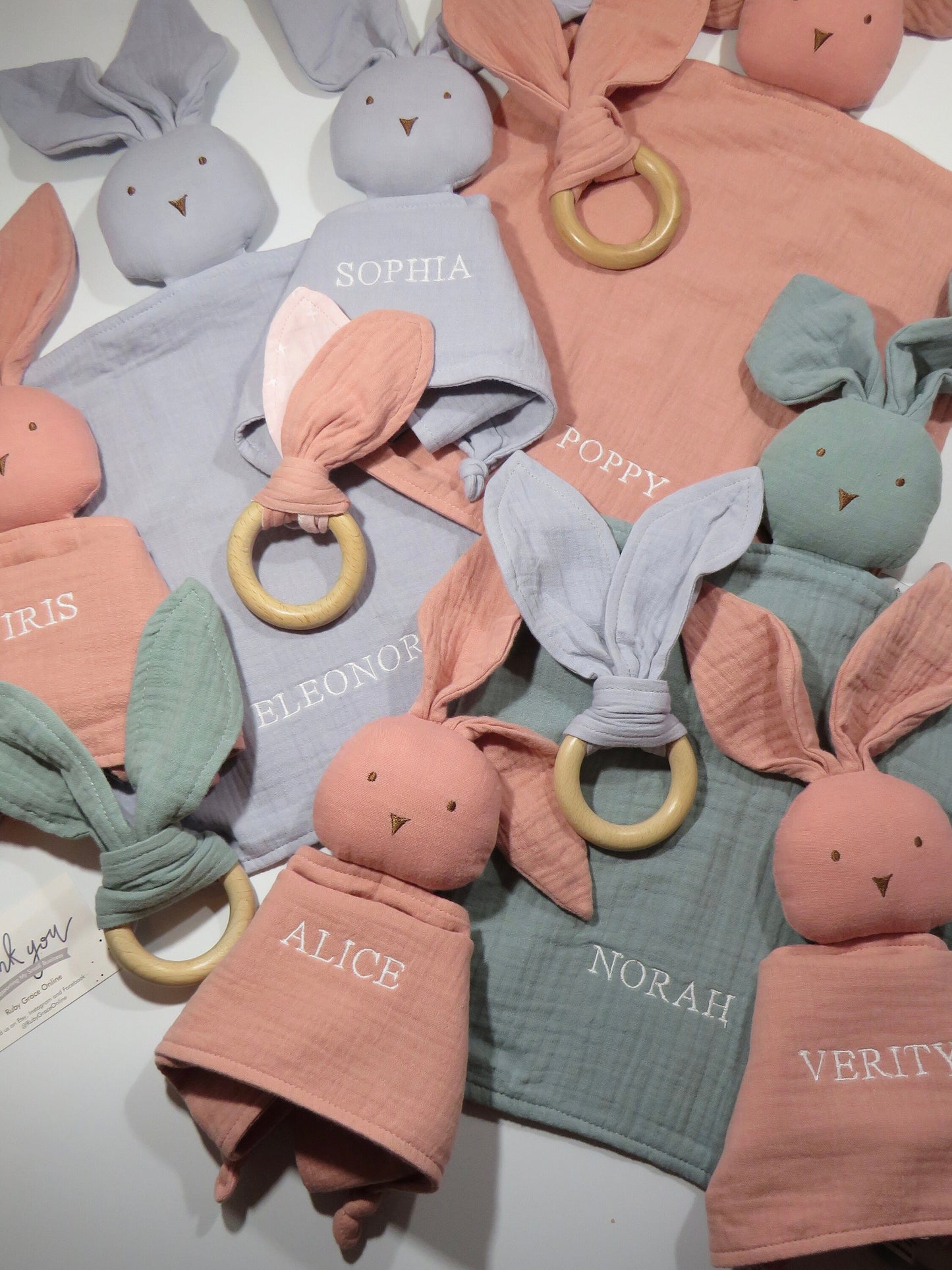 Personalised Bunny Comforter Blanket & Teether