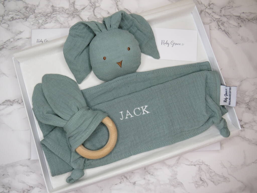 Personalised Bunny Comforter Blanket & Teether