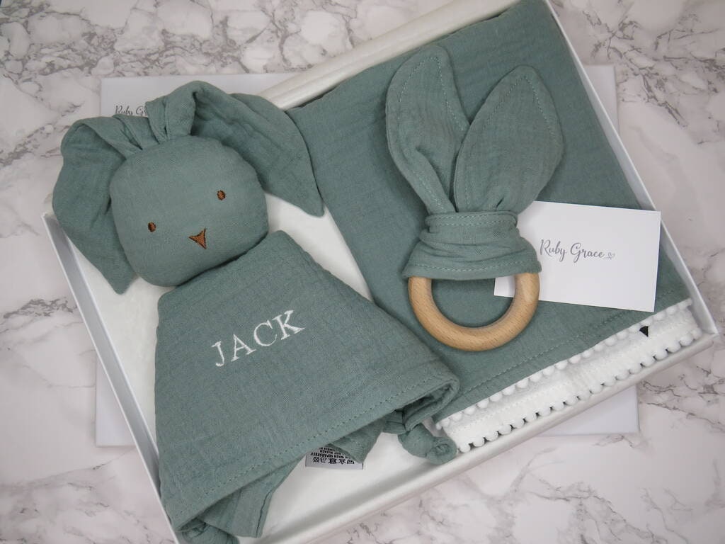 Personalised Comforter, Comfort Blanket & Teether