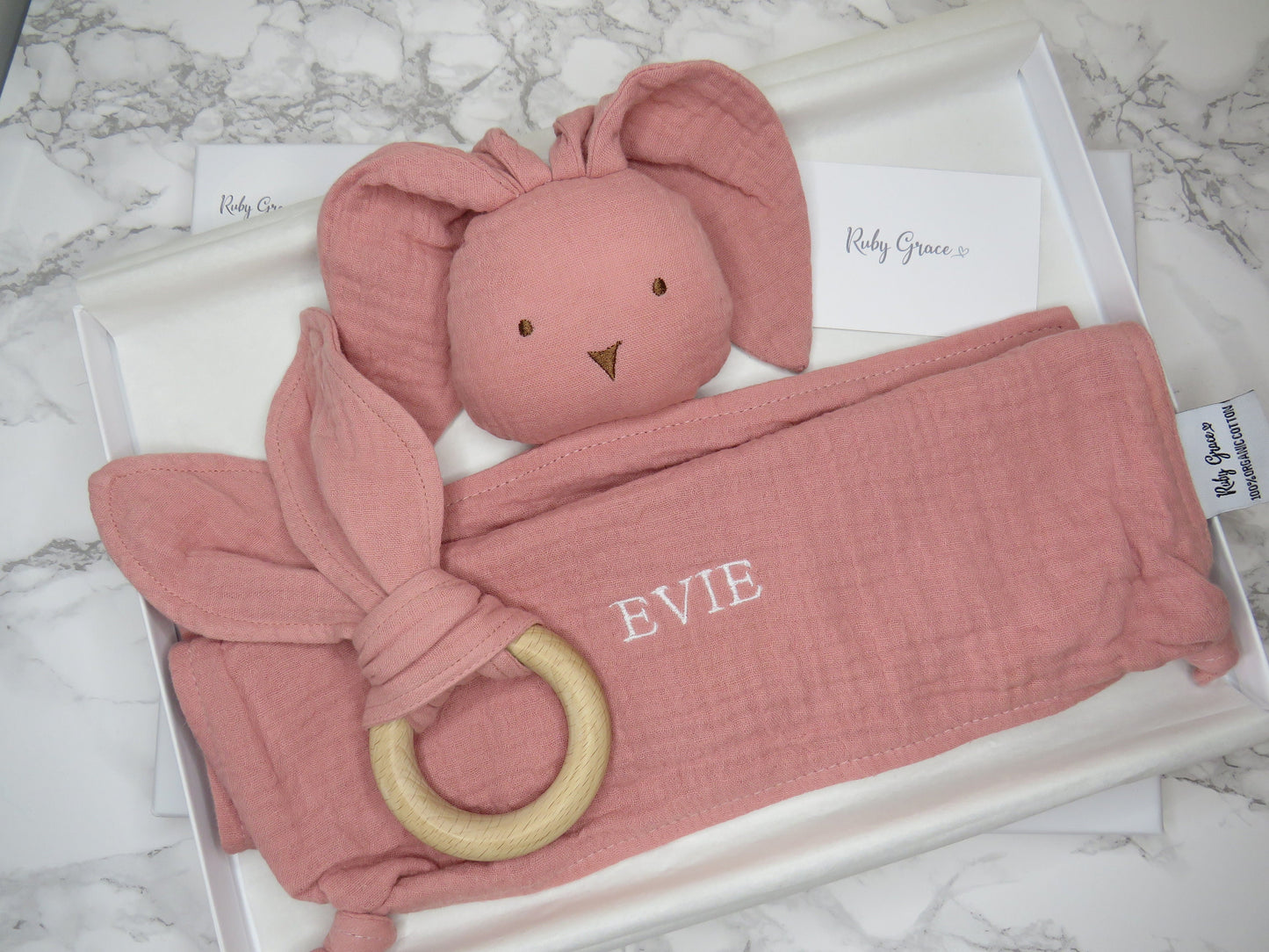 Personalised Bunny Comforter Blanket & Teether